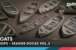海边码头船只模型Seaside Docks VOL.2 – Boats (Nanite + Low Poly)