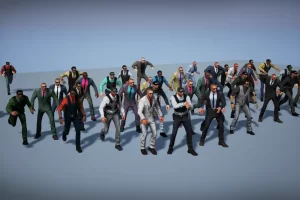 高级特工打手保镖人物角色模型-Agents Characters Pack