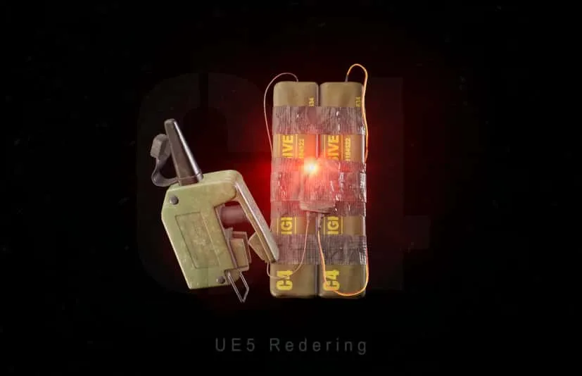 炸弹动画模型-C4 Bomb With FPS Animations