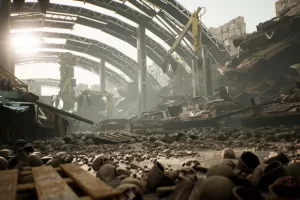 战场工业废土垃圾废墟场景-Junkyard Environment Kit