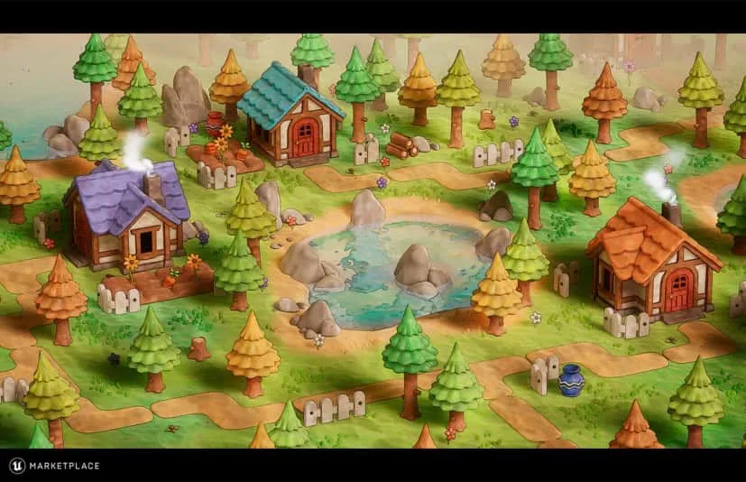 风格化黏土森林 - Stylized - Clay Forest Village Pack