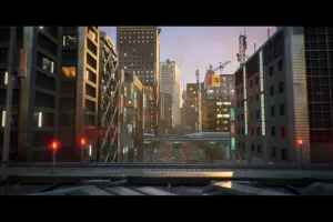 现代亚洲城市日本都市景观场景-Urban City Kitbash Set