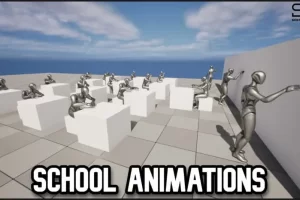 学校老师学生学习上课生活动作动画-School Animations