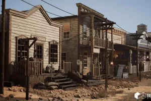 西部沙漠镇-Western Desert Town w Construction Tool