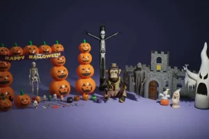 假日特辑第二卷 – 万圣节装饰 Holidays VOL.2 – Halloween Decor (Nanite and Low Poly)