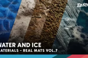 雪冰面材质-Realistic Materials Vol. 7 – Water & Ice (25+ Materials)
