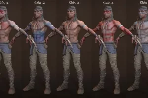 美洲土著居民印第安人角色模型 Native American 2