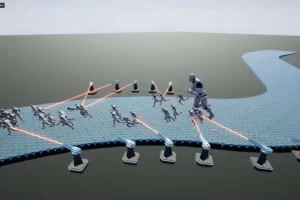 人工智能单一常规无限制塔防类游戏蓝图 AI Wave System