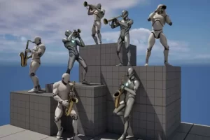 乐器小号萨克斯动作动画 Trumpet & Sax Animations