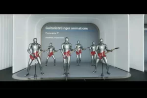 演唱会弹电吉他古典吉他表演人物动作 Guitarist Animations