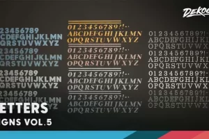 字母标牌标志模型道具 Signage VOL.5 – Letters