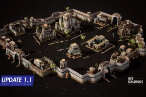 即时战略游戏建筑——沙漠风格 RTS Buildings – Desert