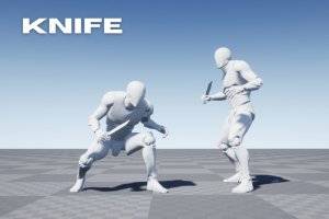 持刀格斗战斗动捕动画包 Knife MocapAnimPack 1.3