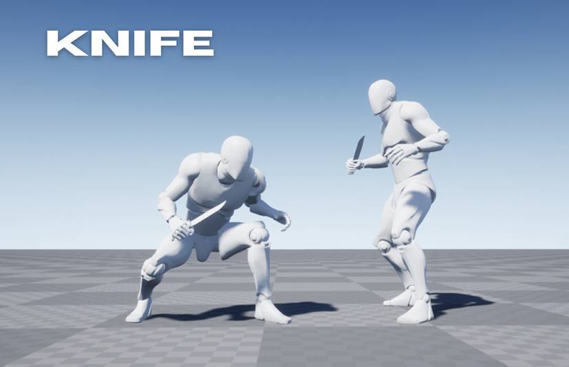 持刀格斗战斗动捕动画包 Knife MocapAnimPack 1.3
