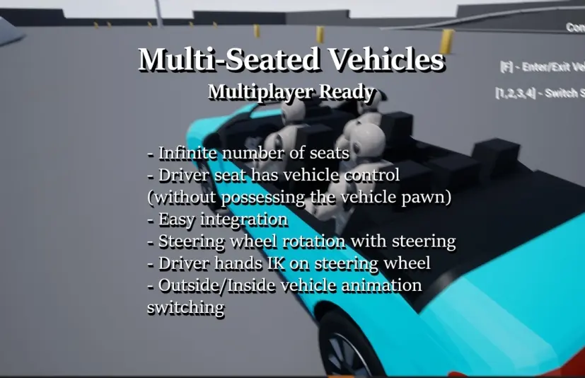 多座车辆(支持多人游戏) Multi-Seated Vehicles (Multiplayer Ready)