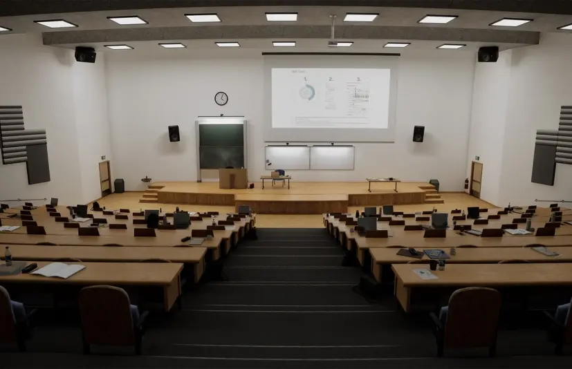 大学教室内部环境 学校教室（大学/班级）University Classroom Interior Environment School Room