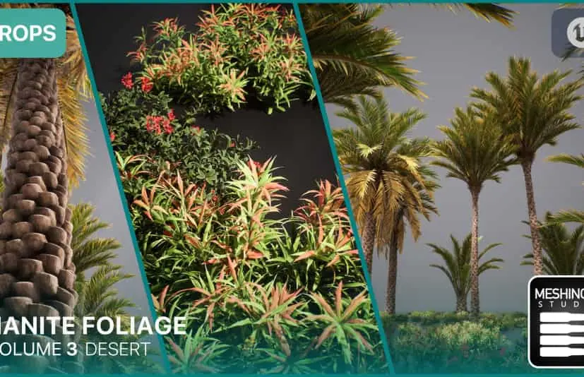 Nanite沙漠生物群落植物 Nanite Foliage Vol3 Desert