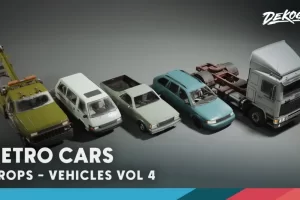 车辆第四卷 – 复古汽车（低多边形）Vehicles VOL.4 – Retro Cars (Low Poly)