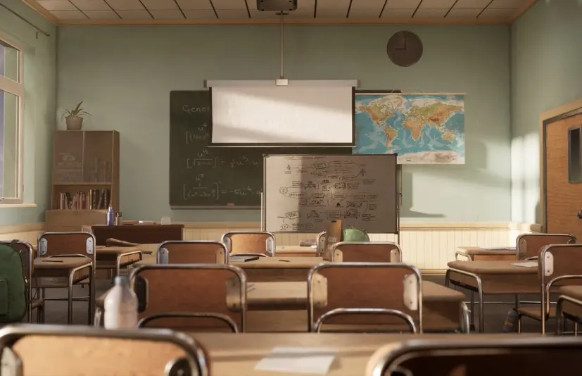 高中课堂环境(高中教室、大学教室环境的三维展示) High School Classroom Environment