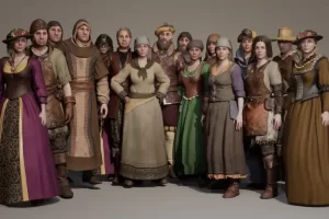模块化中世纪非玩家角色 – 数字人类 – 男性_女性 Modular Medieval NPC – Metahuman – Male_Female