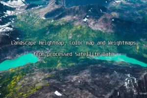 冰川国家公园 – Landscape Glacier National Park – Real Scale Satellite Data
