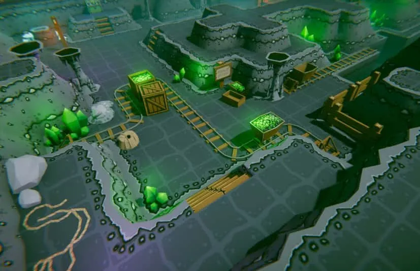 复古低多边形模块化像素艺术地牢套件 - Deepstone Caves - Retro Lowpoly Modular Kit for Pixel-Art Dungeons