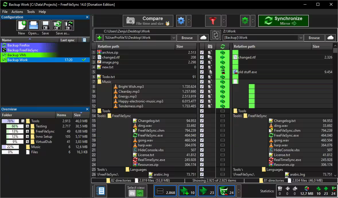 FreeFileSync 14.11 Donation Edition