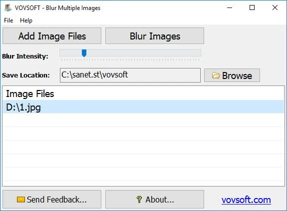 VovSoft Blur Multiple Images 2.2