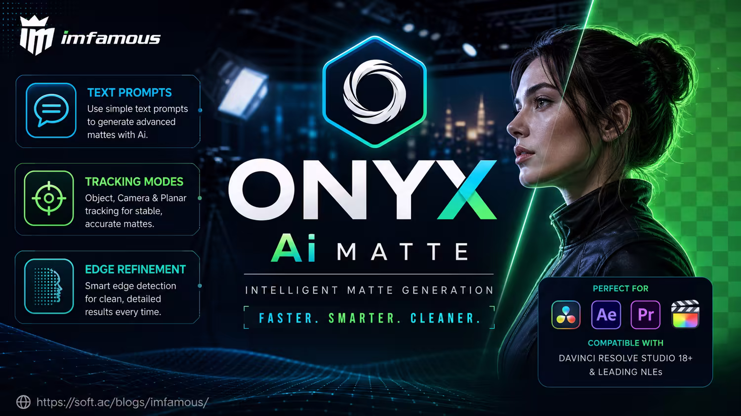 ONYX AI Matte v3.3.0 视频抠像插件，AI驱动高效遮罩提取