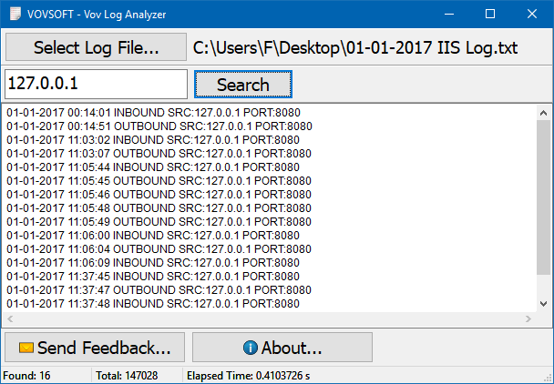 VovSoft Log Analyzer 2.4