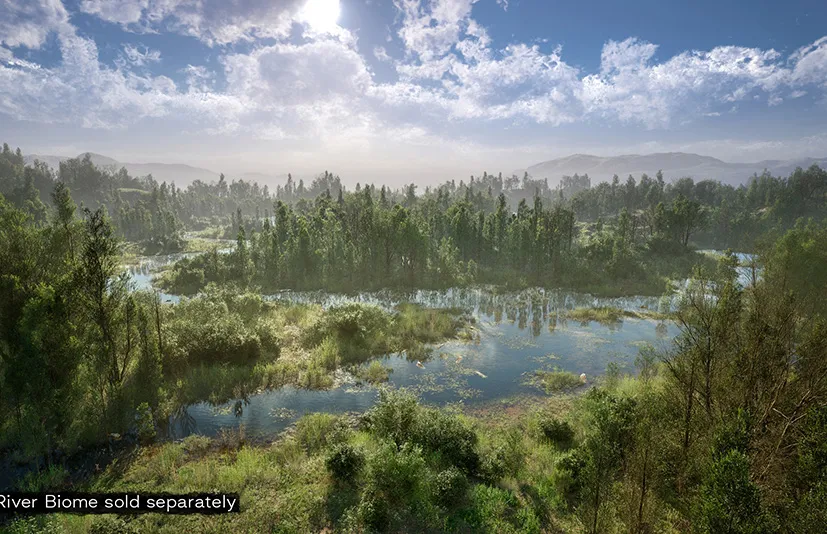 PCG 生物群落:森林杨树 - PCG Biome: Forest Poplar (Interactive Foliage, Trees, Wind System, Nature)