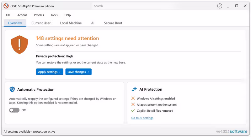 O&O ShutUp10 Premium Edition 3.3.1119 Multilingual