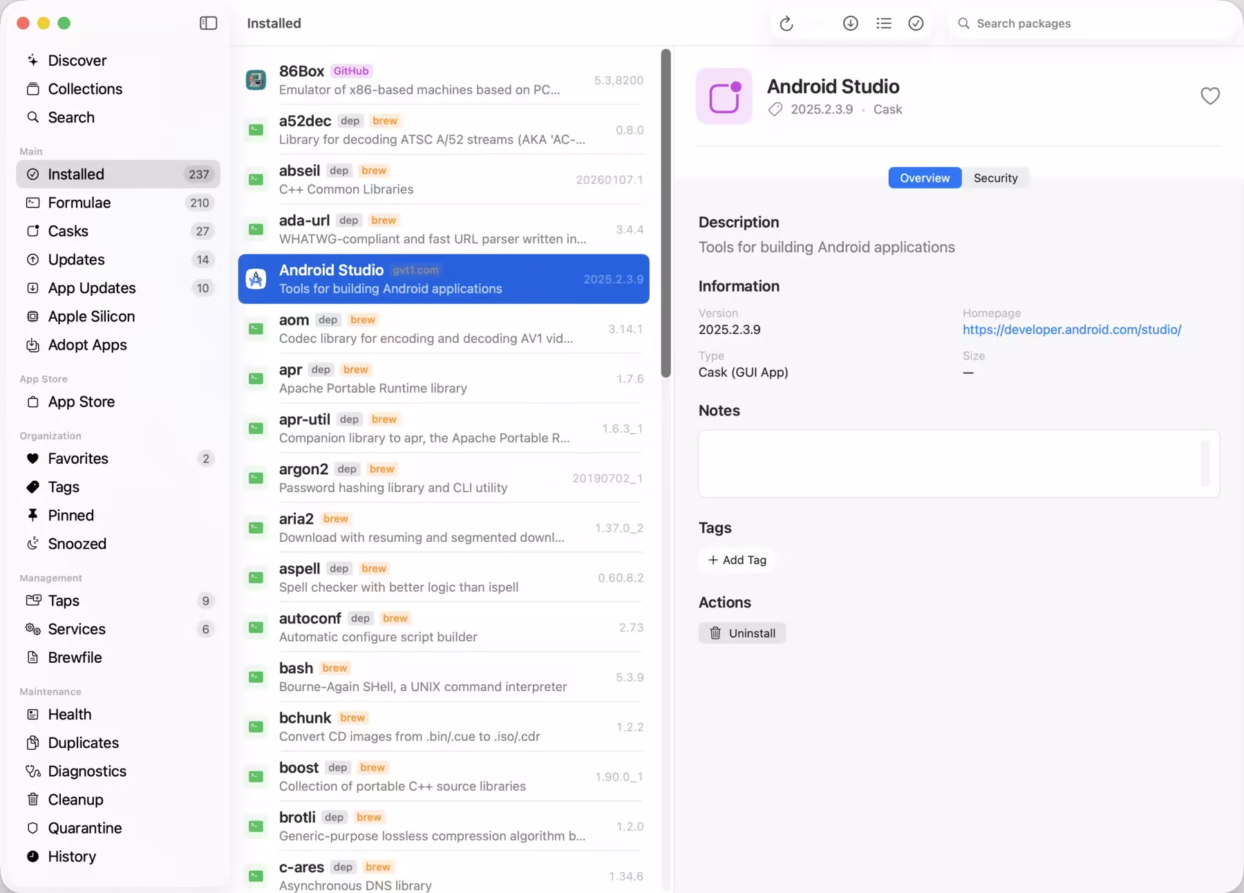 Taphouse 1.5.6.6 MacOS：Homebrew图形化管理工具