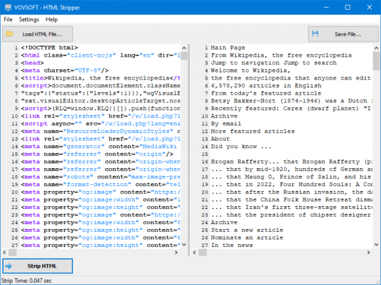 VovSoft HTML Stripper 2.6