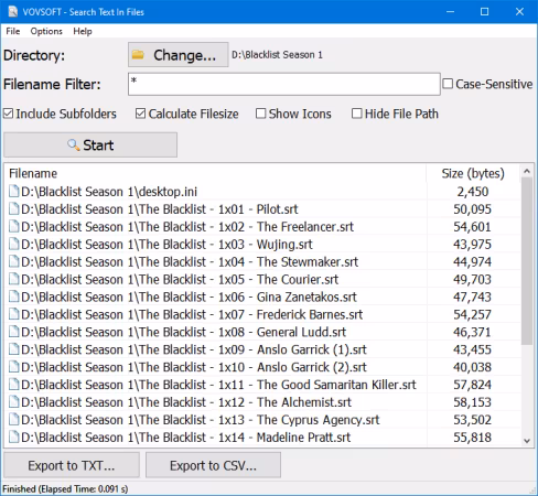 VovSoft Search Text in Files 5.4