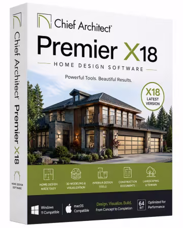 Chief Architect Premier X18 Mac版：专业住宅建筑设计软件