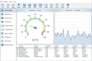 SysGauge系统性能监视器，实时监控CPU内存与磁盘
