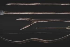 远古石器时代人类工具道具模型 Primitive tools