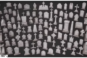 风格化墓碑包 Stylized Gravestones Pack