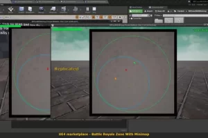 吃鸡大逃杀小地图蓝图 Battle Royale Zone With Minimap