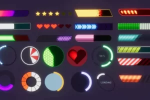 进度条血条生命值材质 SDF Robo Progress Bars