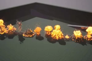 写实地面爆炸冲击特效 Impact Explosion FX VDB