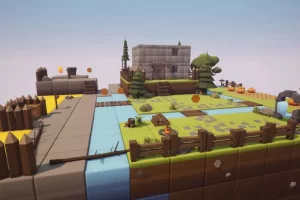 卡通低多边形3D立方体世界 – Cartoon Low Poly 3D Cube World