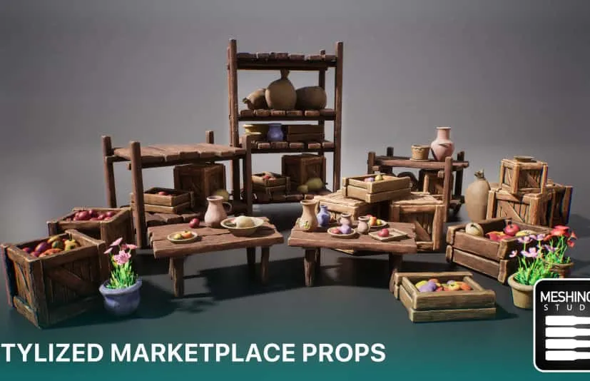 风格化市场道具 - Stylized Marketplace Props