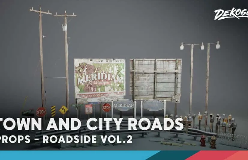 路边景观 第二卷 - 城镇与城市 - Roadside VOL.2 - Town and City (Nanite and Low Poly Versions)