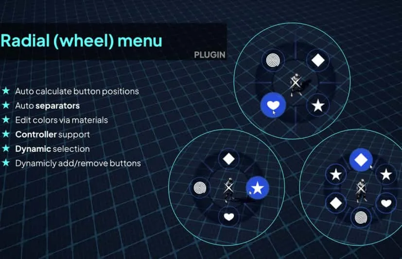 径向菜单(轮盘) - Radial Menu ( Wheel )