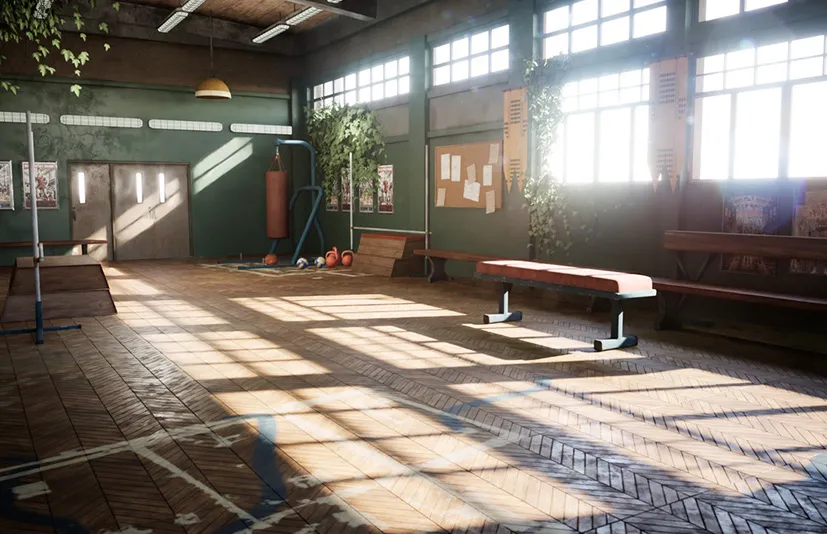 高中体育馆模型 - Highschool Gym 34 Assets