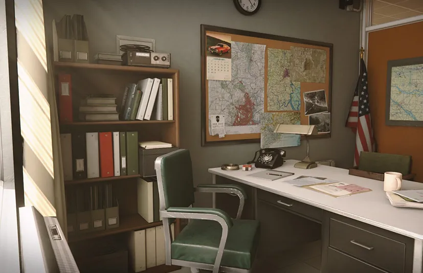 1970年办公室场景 - 1970 Office Environment