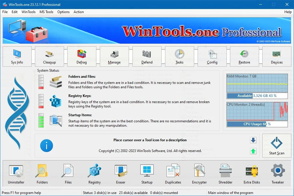 WinTools.one Home / Professional 26.9.1 Multilingual