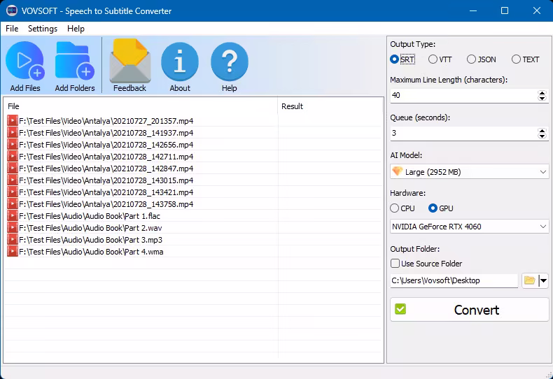 VovSoft Speech to Subtitle Converter 2.4